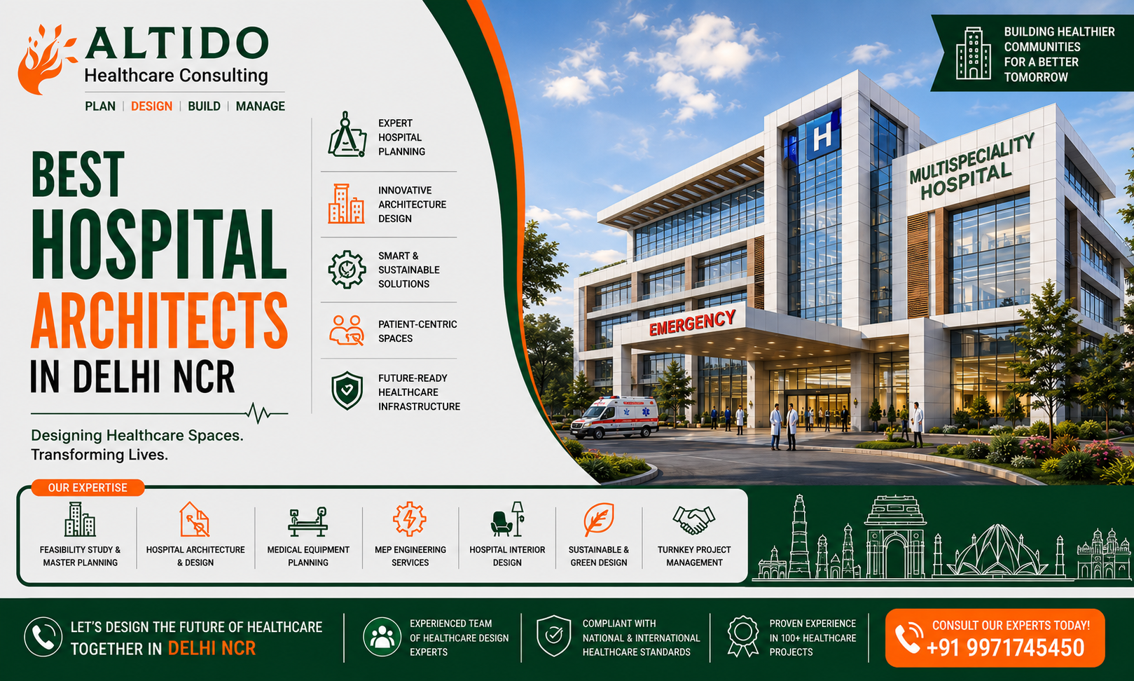 Best Hospital Architects in Delhi NCR: Designing Future-Ready Healthcare Infrastructure