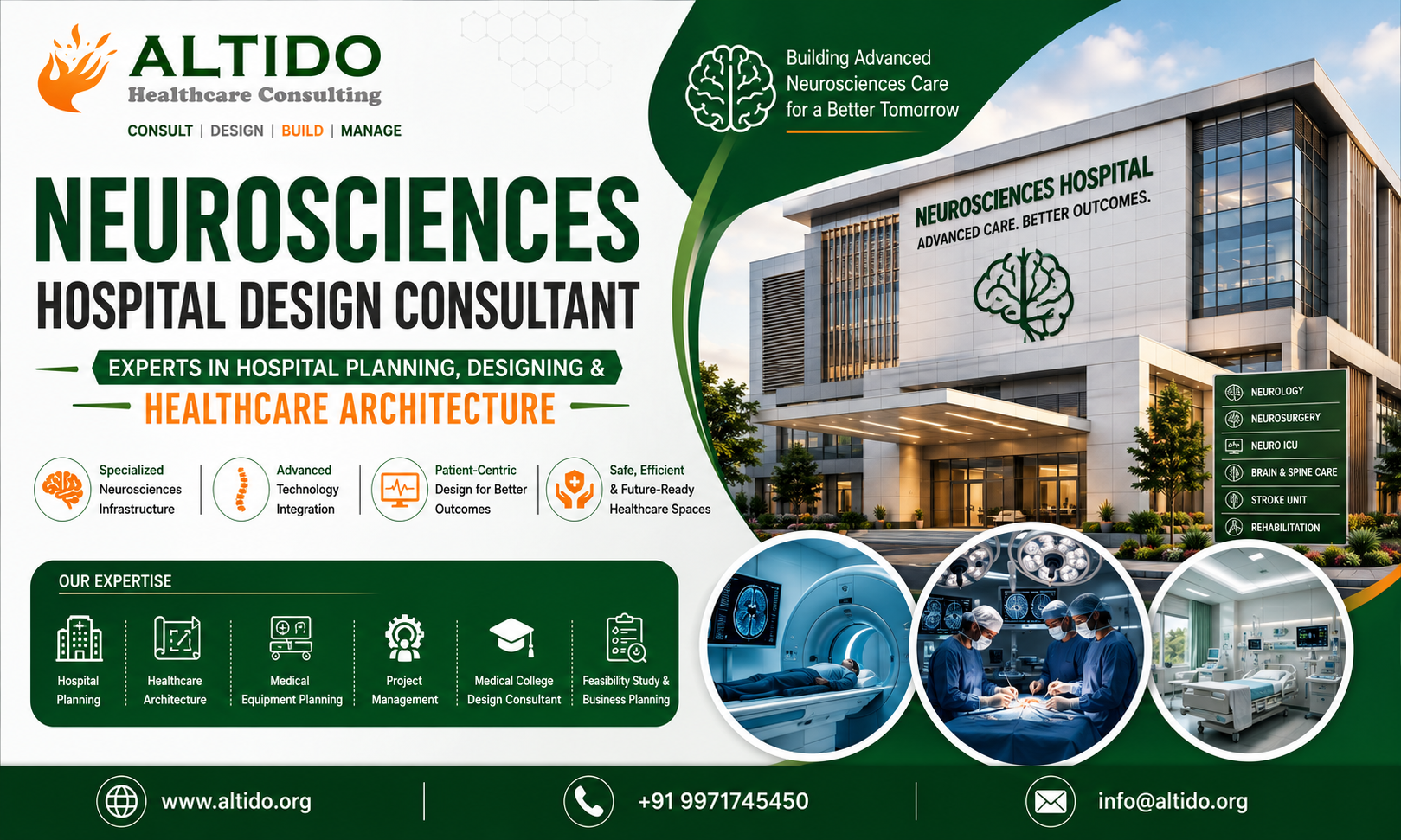 Neurosciences Hospital Design Consultant: Building Advanced Brain & Spine Care Facilities