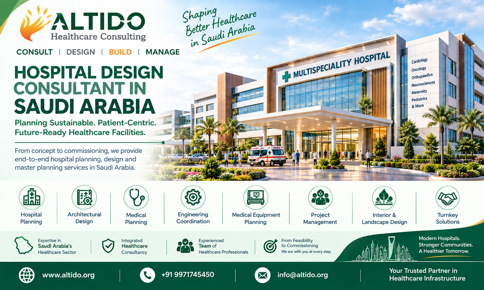 Hospital Design Consultant in Saudi Arabia: Planning Modern Healthcare Facilities